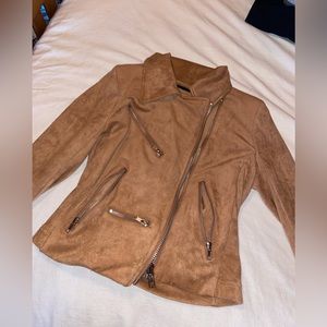 Vici brown suede biker jacket